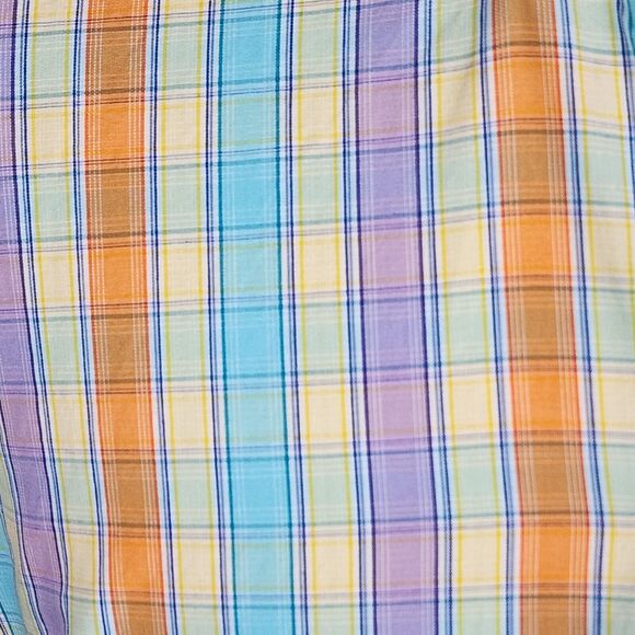 Alan Flusser Oxford Shirt Multicolor Plaid Size M - Picture 4 of 6
